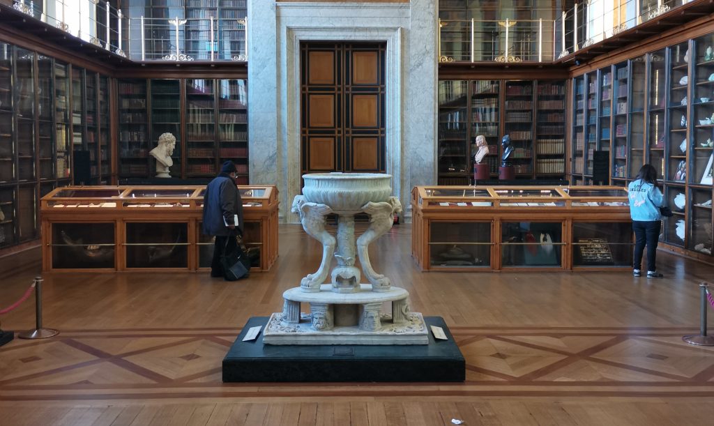 A font at the centre of the Enlightenment gallery